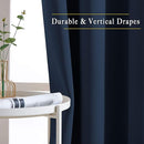NICETOWN Blackout Curtains and Drapes for Kitchen - Thermal Insulated Solid Grommet Top Blackout Panels/Draperies for Kid's Room (Navy, 1 Pair, W66 x L54) by TinyTreasures Baby Boutique