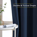 NICETOWN Blackout Curtain Panels 90 - Window Treatment Energy Saving Thermal Insulated Solid Grommet Blackout Drapes for Living Room (Navy, 1 Pair, 66 by 90-Inch) by TinyTreasures Baby Boutique