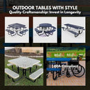 Coated Outdoor Furniture Heavy-Duty Portable Outdoor Kids Table with Umbrella Hole, Expanded Metal Kids Picnic Table, Commercial-Grade, Made in America (46 In, Round, Childrens, Textured Red) by GreenHaven Gardens