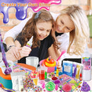 DIY Slime Kit for Girls, Galaxy & Glow in The Dark Slime Making Kit for Kids 6-12, Glimmer Crunchy, Butter & Cloud Slime Kit with Add-ins, Foam Balls, Charms, Glitters, Gift Toys for Boys Girls by TinyTreasures Baby Boutique