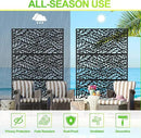 Outdoor Privacy Screen,72" H×47" W Metal Privacy Screen, Freestanding Privacy Fence Panels for Patio by GreenHaven Gardens