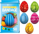 BioSwiss Bandages, Easter Egg Shaped Self Adhesive Bandage, Latex Free Sterile Wound Care, Fun First Aid Kit Supplies for Kids, 50 Count by TinyTreasures Baby Boutique