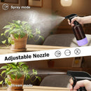 Glass Spray Bottles with Silicone Sleeve 16.9oz 2 Pack Empty Spray Bottle for Hair Mist/Stream Spraying for Cleaning Solutions, Plants, Essential Oils (Brown-qblue&purple) by GreenHaven Gardens