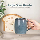 GBHOME Large Coffee Mugs Set of 4, 18oz Handmade Ceramic Coffee Mugs Set with Gradient color for Latte/Tea/Beer/Hot Cocoa, Dishwasher & Microwave Safe, Multi-Color by CozyNest Decor