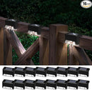 Pearlstar Solar Deck Lights - 16 Waterproof LED Solar Step Lights for Deck, Stairs, Yard, Patio, and Pathway (White, Black) by GreenHaven Gardens