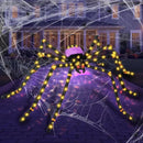 5.5FT Giant Spider Halloween Decorations with 100 LED, Plug-in Pre-Lit Light Up Scary Spider Halloween Decorations, Large Spider Decorations for Outdoor, Yard, Lawn, Exterior Walls by CozyNest Decor