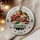 Personalized Baby Photo Christmas Ornament 2025 - Baby’s First Holiday Keepsake - Custom NewbornOrnament - Sweet Gift for New Parents Mom Dad - Gift for Parents Welcoming Newborn by TinyTreasures Baby Boutique