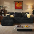 ovios 105” Modular Sectional Sofa with Thicken Seat Cushion, Cloud Couch with Deep Seat, Modern L-Shape Sofas Couches with Chaise,Upholstered Couches for Living Room Bedroom,Black by CozyNest Decor