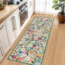 Runner Rug for Entryway: 2x6 Kitchen Rugs Non Slip Washable Ultra-Thin Soft Floral Carpet Indoor Floor Stain Resistant Carpets for Hallway Bedroom Kitchen Laundry Bathroom Dorm Green by TinyTreasures Baby Boutique