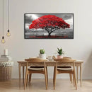 AJAZIKO Red Wall Art - Modern Framed Wall Art for Living Room - Red Tree Black and White Landscape Canvas Prints Posters & Prints for Home Office Bedroom Decorations - Large Wall Pictures 20×40IN by CozyNest Decor