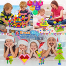Kids Toys Interlocking Learning Set, STEM Construction Set - Ages 3+ STEM Toys 300 Pcs - 9 Colors by TinyTreasures Baby Boutique