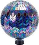 VCUTEKA Gazing Ball, Glass Mosaic Gazing Balls Sphere for Garden Lawn Outdoor Ornament Yard Decorative, 10-Inch, Purple by CozyNest Decor