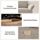 CHITA Power Recliner Chair, Electric Triple-Motor Swivel Glider Nursery Rocking Chair with Adjustable Power Headrest and Lumbar Support, GREENGARD Gold Certified, Solid Wood Base, Khaki Grey by TinyTreasures Baby Boutique