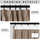 Macochico Pinch Pleated Full Blackout Curtains for Bedroom Living Room Taupe Linen Curtains Thermal Insulated and Noise Reducing Window Panels with Tieback Shabby Chic Decor 84”Wx84”L 1 Panel by CozyNest Decor