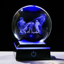 Qianwei OWL Eagle Gifts for Women 3D Crystal Ball 3.14'' - Laser OWL Eagle Decor Glass Animals OWL Eagle Gifts Figurines Statue Stuff for Room Decorations OWL Eagle Night Light by GreenHaven Gardens