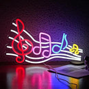 Musical Staff Note Neon Sign Led Music Neon Light for Wall Decor Dimmable USB Power Musical Light Up Sign for Music Studio Classroom Party Bar Bedroom by CozyNest Decor