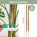 2 Pack 46'' Bendable Moss Pole Monstera Plant Support for Climbing Indoor Plants - Stakes for Potted Climbers - Tall Sticks Indoor Trellis for Houseplants - Accessories for Monstera Pot by GreenHaven Gardens