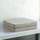 Chair Cushion for Dining Chairs with Ties Non Slip Memory Foam Kitchen Room Chair Pads 2 Pack 17x16 Inch, Khaki by CozyNest Decor