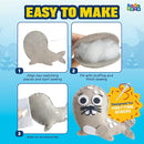 MOMOTOYS Arctic Animals Beginner Sewing Kit for Kids Ages 7+ – Includes 9 Kids Sewing Projects with Tools & Art Supplies – DIY Felt Crafts for Girls & Boys – Gifts for 7, 8, 9, 10, 11, 12 Year Old by TinyTreasures Baby Boutique