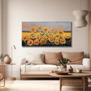 Yuaxker Sunflower Flower Wall Art Modern Yellow floral Canvas Painting Positive Trendy Wall Decor Artwork for Living Room Bedroom Dining Room Office Home Decor 24x48inch by CozyNest Decor