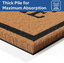 Barnyard Designs Natural Coco Coir Heavy Duty Backing Doormat - Large Cute Non-Slip Front Door Welcome Mat for Outside Entrance or Porch Entry, Brown (17x30, Home Sweet Home) by CozyNest Decor
