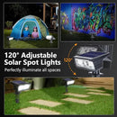 Toodour Solar Spot Lights Outdoor, 6 Pack Christmas Lights With 2 Modes, Waterproof Solar Powered Flood Landscape Lighting for Yard Garden Pathway Walkway Xmas Decor - Cool White
