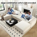 157.5" Cloud Couch Oversized Modular Sectional Sofa for Living Room,Modern Sofa with Deep Seat，U-Shape Boneless Couch with 2 Ottoman,Comfy Upholstered Couches for Apartment, Studio, Office,White by CozyNest Decor