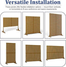 FENCY Outdoor Privacy Screen, 72" H×47" W Metal Privacy Screen, Outdoor Freestanding Privacy Screen & Panels for Deck Patio Balcony(Brown-Louvered) by GreenHaven Gardens