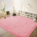 6x9 Area Rug for Living Room: Fluffy Shag Soft Washable Rugs Large Fuzzy Plush Indoor Carpet for Bedroom Nursery Playroom Kids Girls Boys Room (Pink, 6'x9') by TinyTreasures Baby Boutique