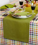 Solino Home Linen Avocado Green Table Runner 108 Inches Long - 100% Pure Linen 14 x 108 Inch Table Runner for Dining, Fall, Autumn, Thanksgiving - Fete by CozyNest Decor