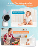 ARENTI Upgraded Baby Monitor with 2 Cameras, 4MP 2.4G&5G WiFi Baby Camera Monitor, Infrared Night Vision, Night Light, 2-Way Audio, Cry&Motion Detection, Temp&Humidity Sensor, App Control by TinyTreasures Baby Boutique