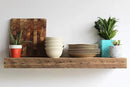 Urban Legacy Reclaimed Barn Beam Deep Shelves | Deep Shelves with Brackets Included, Set of 2 | (Natural Low Profile Bracket, 36" x 11.5" x 3") by CozyNest Decor