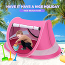 Baby Beach Tent with Baby Hat, Pop Up Toddler Travel Bed with Sun Hat for Boys or Girls, Sun Shade for Toddler Camping, Infant Portable Sun Shade, Summer Beach Baby by TinyTreasures Baby Boutique