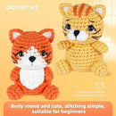 MOREJMTT Crochet Kit for Beginners, Learn to Crochet, Include Easy Knitting Soft Yarn, Step-by-Step Video Tutorial, Hook, Holiday Birthday Gift for Adults and Kids(2pack cat) by TinyTreasures Baby Boutique
