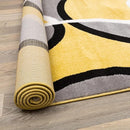 Rugshop Contemporary Abstract Circles Easy Maintenance for Home Office,Living Room,Bedroom,Kitchen Soft Area Rug 5' 3" x 7' 3" Yellow by TinyTreasures Baby Boutique