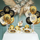 TONIFUL 4 Set Black Gold Balloon Stand Kit for Birthday Decorations for 40th,Balloon Centerpieces for Table Party Decorations Cheers to 40 Years Old Birthday for Men and Women by TinyTreasures Baby Boutique