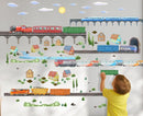 Train Wall Decals for Kids by Lipastick - Educational Railroad Wall Stickers for Boys and Girls - Peel and Stick Locomotive, Carriage, Wagon Wall Decals for Nursery, Playroom, Bedroom Decor -XXL Size by TinyTreasures Baby Boutique