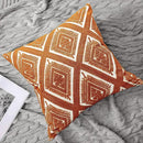 Alysheer Embroidered Decorative Throw Pillow Covers 18x18 inches Set of 2 Pieces, Boho Geometric Modern Chic Classic Pattern Cotton Cushion Cases for Sofa Couch Bed Living Room(Burnt Orange) by CozyNest Decor