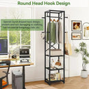 IBUYKE Coat Rack with Shelves, Freestanding Hall Tree with 3 Shelves and 8 Hooks, Industrial Clothes Stand for Entryway, Hallway, Bedroom, Black UTMJ088B by CozyNest Decor