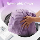3.5FT Bean Bag Chairs Teardrop Bean Bag Chair for Adults Beanbag Chair with Memory Foam Filled Machine Washable Cover for Living Room, Bedroom (Large,Purple) by TinyTreasures Baby Boutique