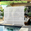 Outdoor Privacy Screen,72" H×47" W Metal Privacy Screen, Freestanding Privacy Fence Panels for Patio by GreenHaven Gardens