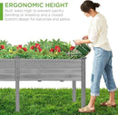 Best Choice Products 72x23x30in Raised Garden Bed, Elevated Wood Planter Box Stand for Backyard, Patio, Balcony w/Divider Panel, 6 Legs, 300lb Capacity - Gray by GreenHaven Gardens