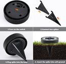 Joomer Solar Ground Lights, 8 Pack 8 LED Solar Lights Outdoor Waterproof IP68 Solar Disc Lights In-Ground Landscape Lighting Outdoor Lights for Patio Pathway Lawn Yard Driveway Walkway (White) by GreenHaven Gardens