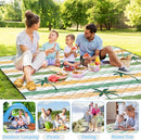 Extra Large Picnic Blanket Waterproof,80"x 80"Foldable Machine Washable Beach Blanket,Outdoor Blanket for 6-8 Adults,Suitable for Indoor Crawling,Park Beach,Camping,Hiking,Family Travel(Yellow) by TinyTreasures Baby Boutique