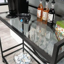 Sauder International Lux Bar Cart, Black Finish by CozyNest Decor