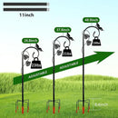 Shepherds Hooks for Outdoor Hummingbird Bird Feeder Pole Hanger 49 Inches with 5 Prongs Base Stainless Metal Adjustable Garden Hanging Holder Weddings Garden Decor Butterfly 2-Pack
