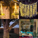QITONG 4 Pack Solar Fairy Lights Warm White, Each 33ft 100 LED Outdoor String Light, 8 Modes Copper Wire Lights for Outside Tree Wedding Party Garden Patio Christmas by GreenHaven Gardens