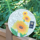 DREAM GARDEN Garden Décor Sunflower Outdoor Decorative Stones, Solar Garden Stone Resin Outdoor Garden Stone Patio, Walkway Stones Yard Art, 10.75 Inch by CozyNest Decor