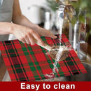 Christmas Placemats Set of 6 Red and Green Plaid Plastic Table Mats Recyclable Place Mats Washable Farmhouse Holiday Table Decoration for Indoor Outdoor Christmas Party Kitchen Dining by CozyNest Decor