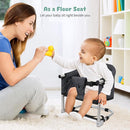 Booster Seat for Dining Table: Portable Toddler Booster Chair with Safety Buckle and Height Adjustable, Foldable Baby Feeding Chair, Kids High Chair Booster Seat for Kitchen Home Travel - Black by TinyTreasures Baby Boutique